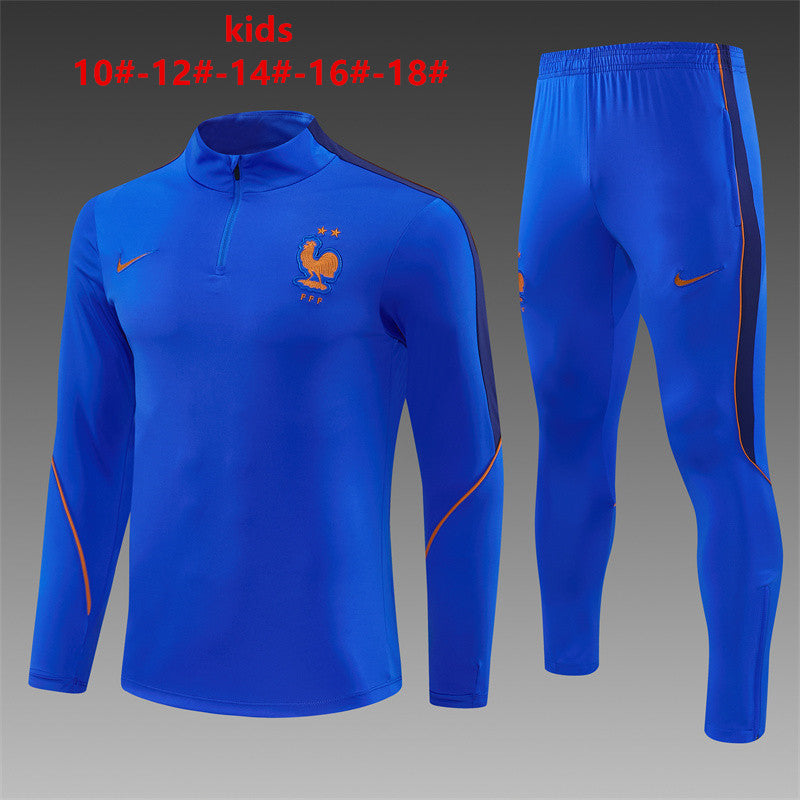 Kids France Training Tracksuits 2026 Football Kit Soccer
