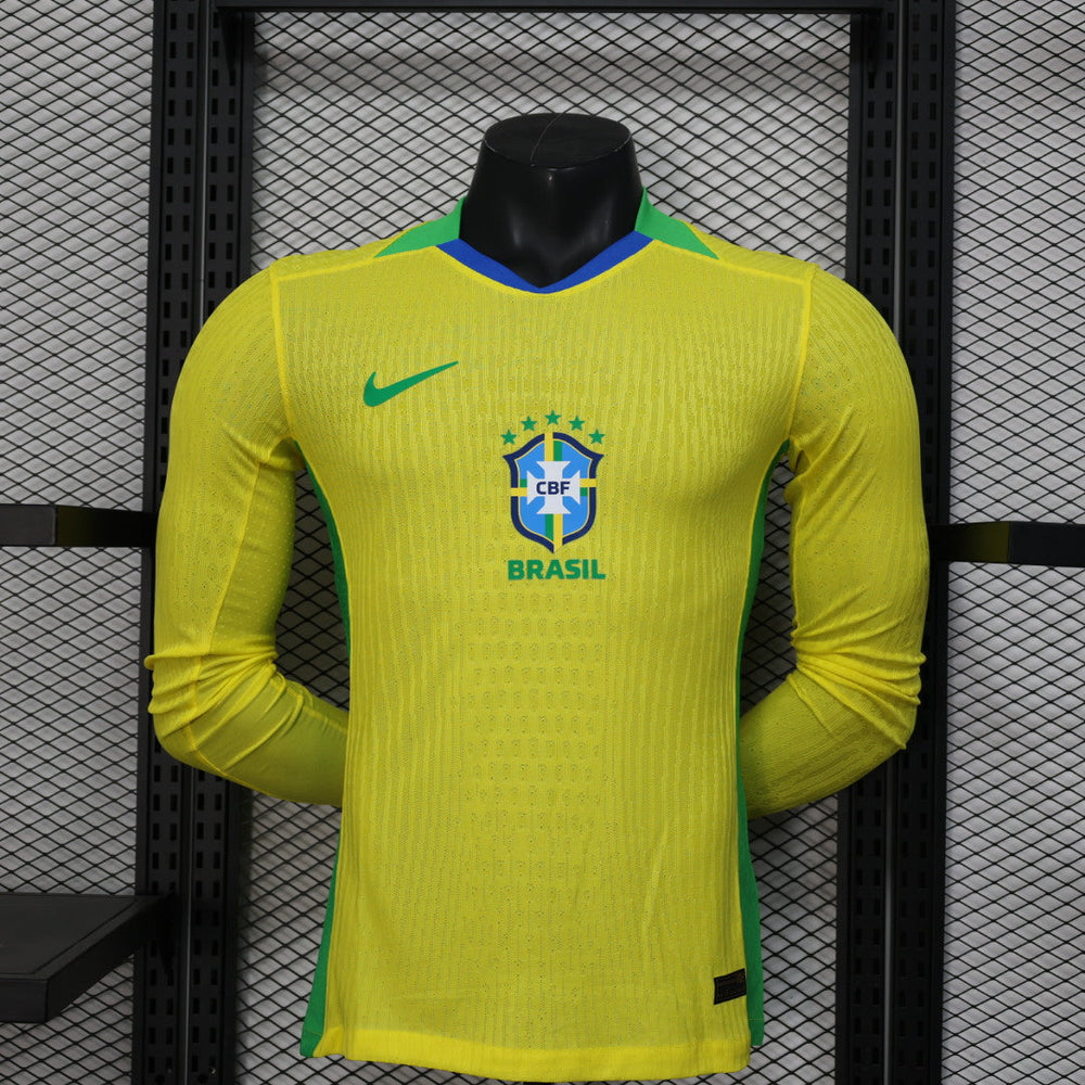 Player Version Brazil Jersey 25/26 Home Long Sleeves