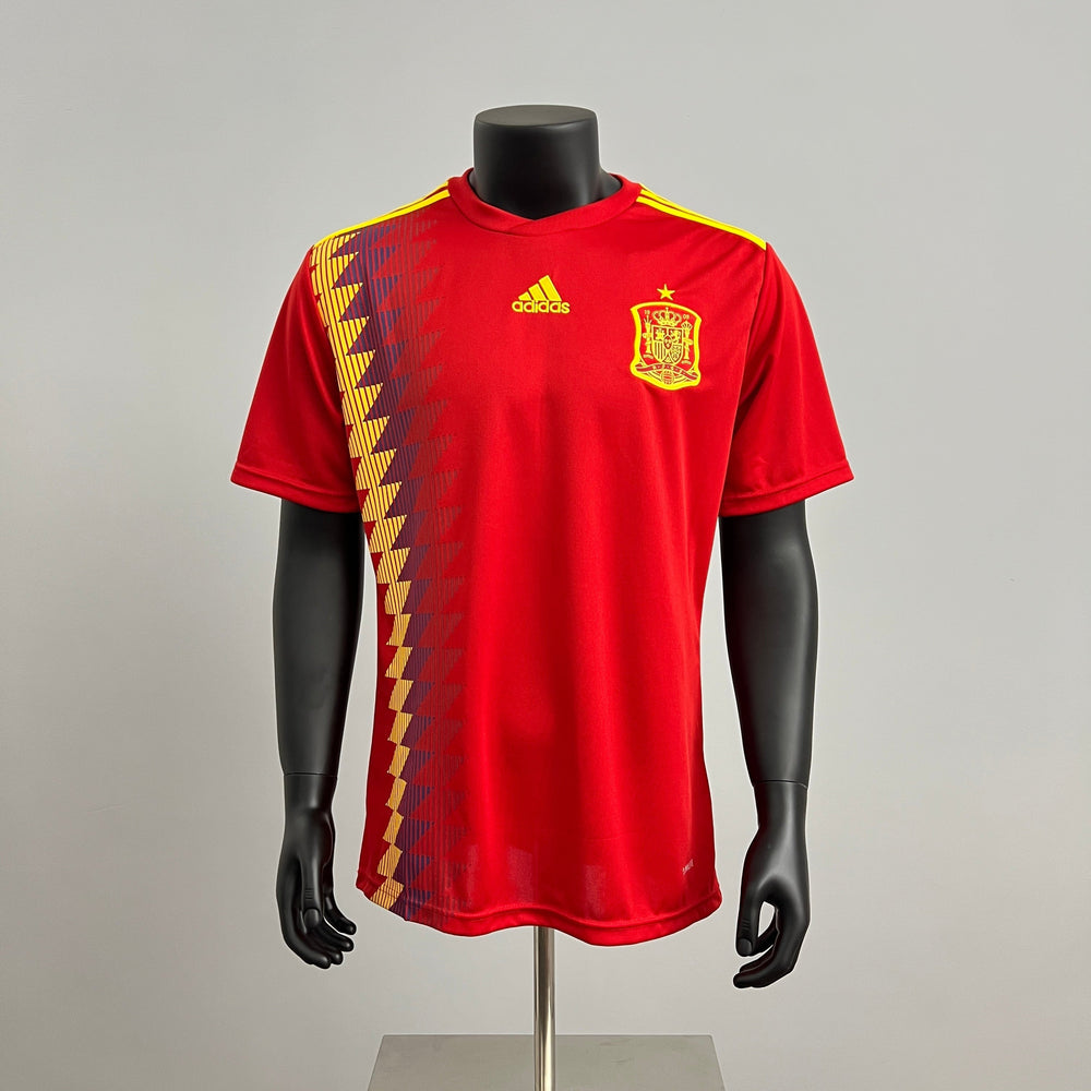 Retro Spain Jersey 2018 Home Football Kit Soccer