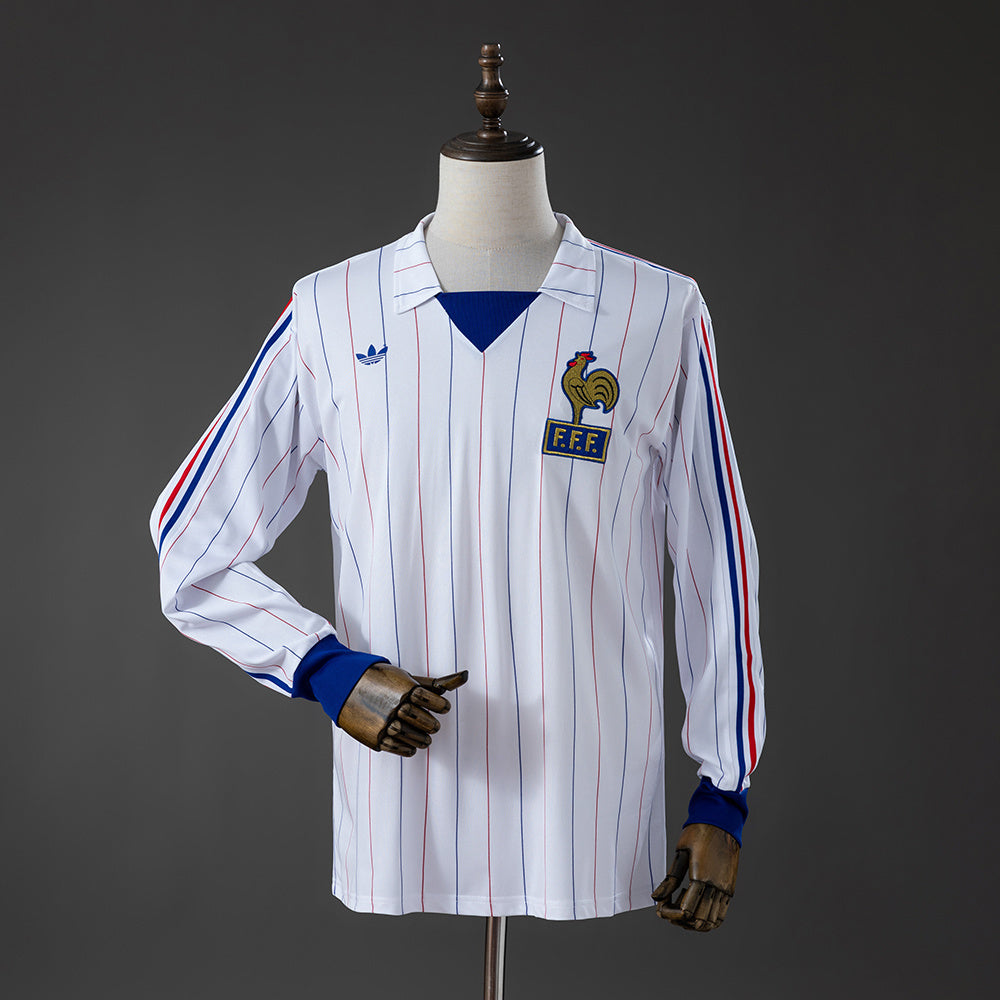 Retro France Away Jersey 1980-1982 Long Sleeves Football