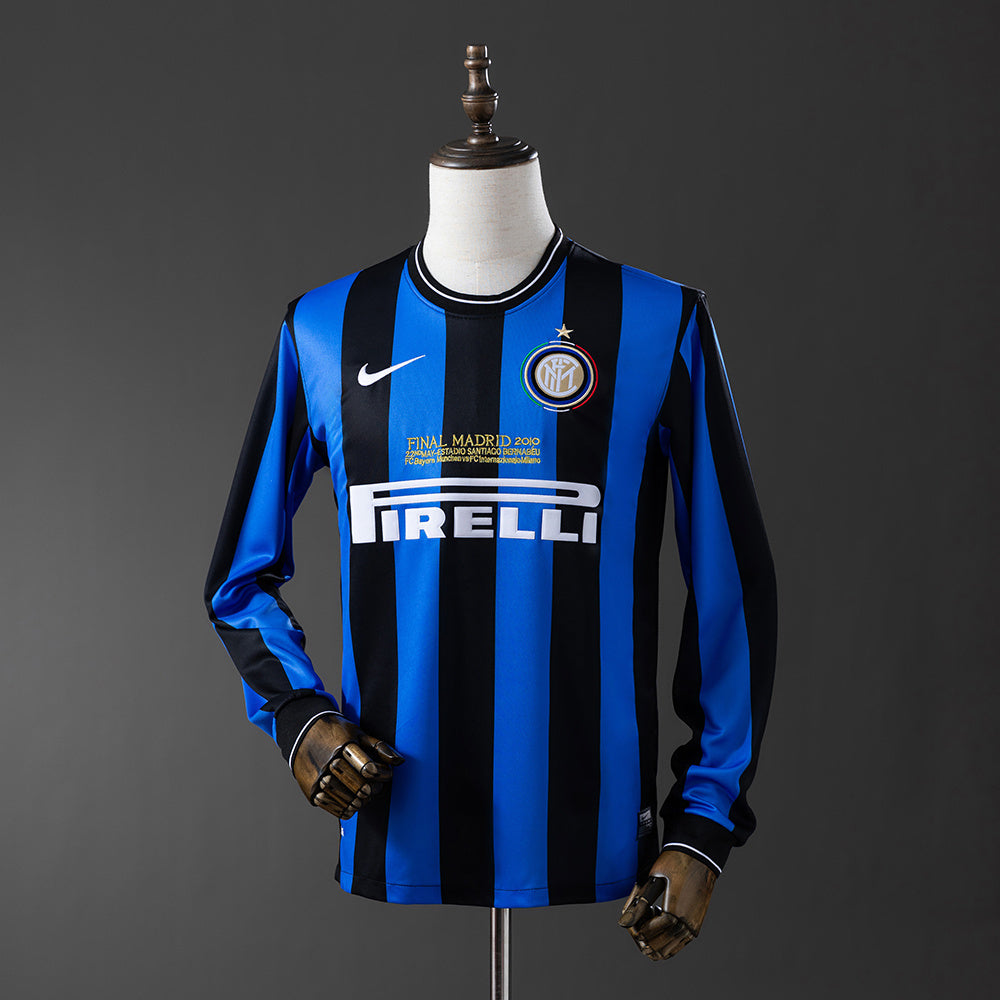 Inter Milan Jersey 2009-10 Home Retro Football Kit Long