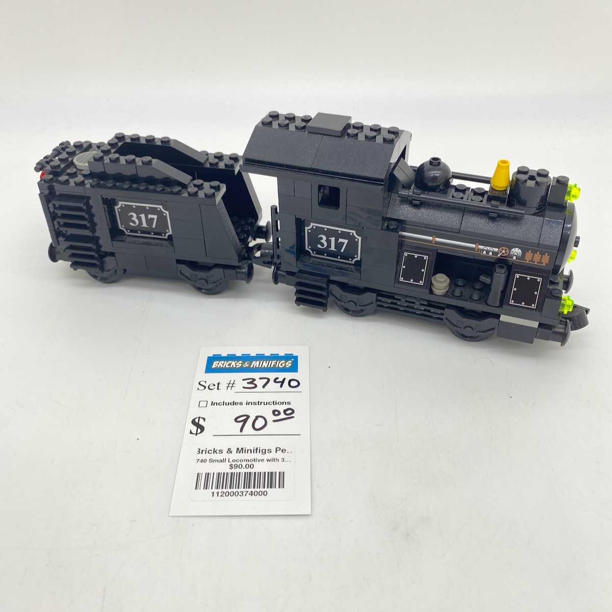 3740 Small Locomotive with 3742 Tender (U) product image 1, provided for visual reference and product detail review