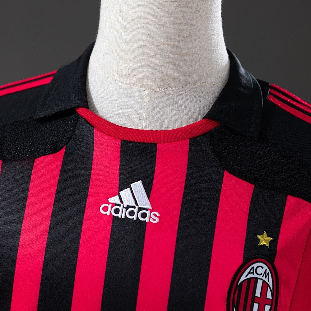 AC Milan Jersey 2007/08 Home Retro Football Kit Long Sleeves product image 8