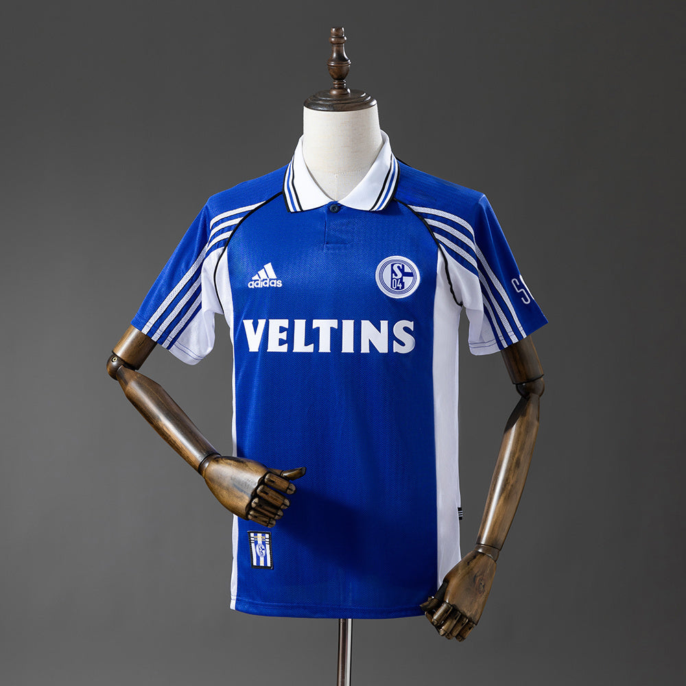 Schalke 04 Jersey 1998-00 Home Retro Football Kit product image 1