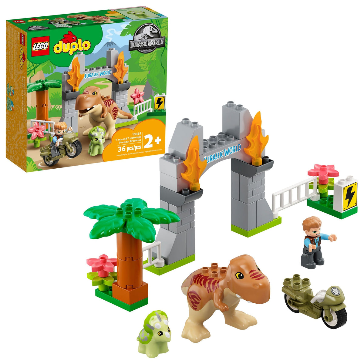 10939 T. rex and Triceratops Dinosaur Breakout product image 1, provided for visual reference and product detail review