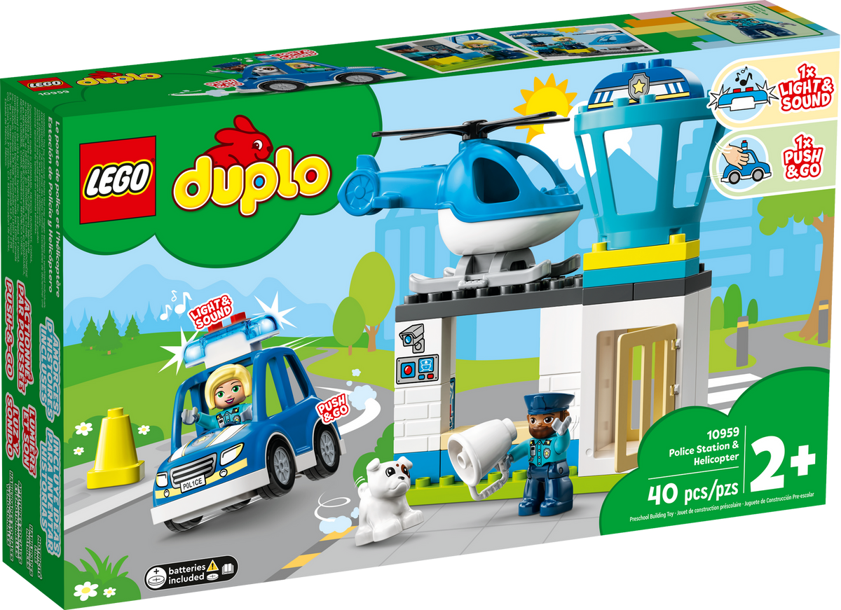 10959 Police Station & Helicopter product image 2, provided for visual reference and product detail review
