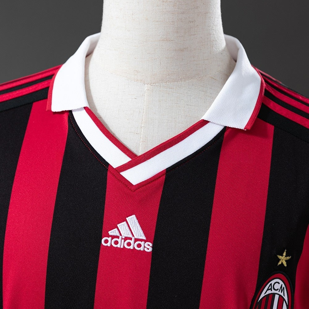 AC Milan Jersey 2013 2014 Retro Home Football Kit Long product image 7