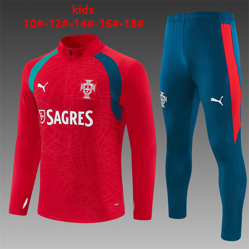 Kids Portugal Training Tracksuits 2026-2027 Football Kit