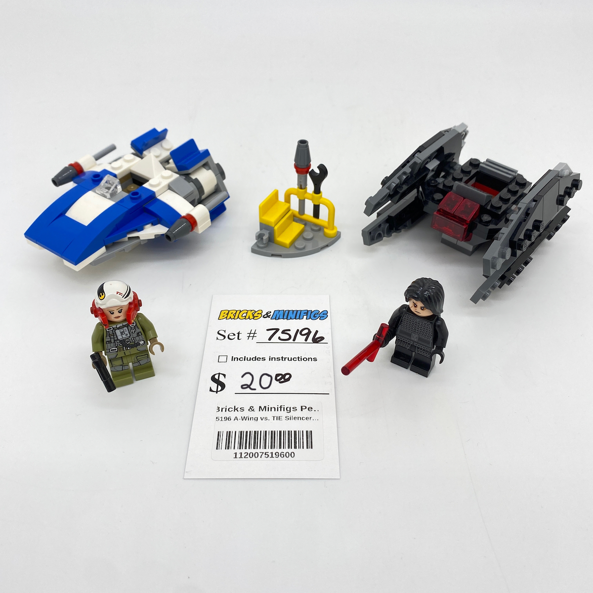 75196 A-Wing vs. TIE Silencer Microfighters (U) product image 1, provided for visual reference and product detail review