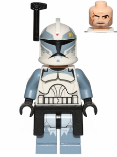 Clone Trooper Commander Wolffe, 104th Battalion 'Wolfpack' (Phase 1) - Black Rangefinder and Kama, Sand Blue Markings, Large