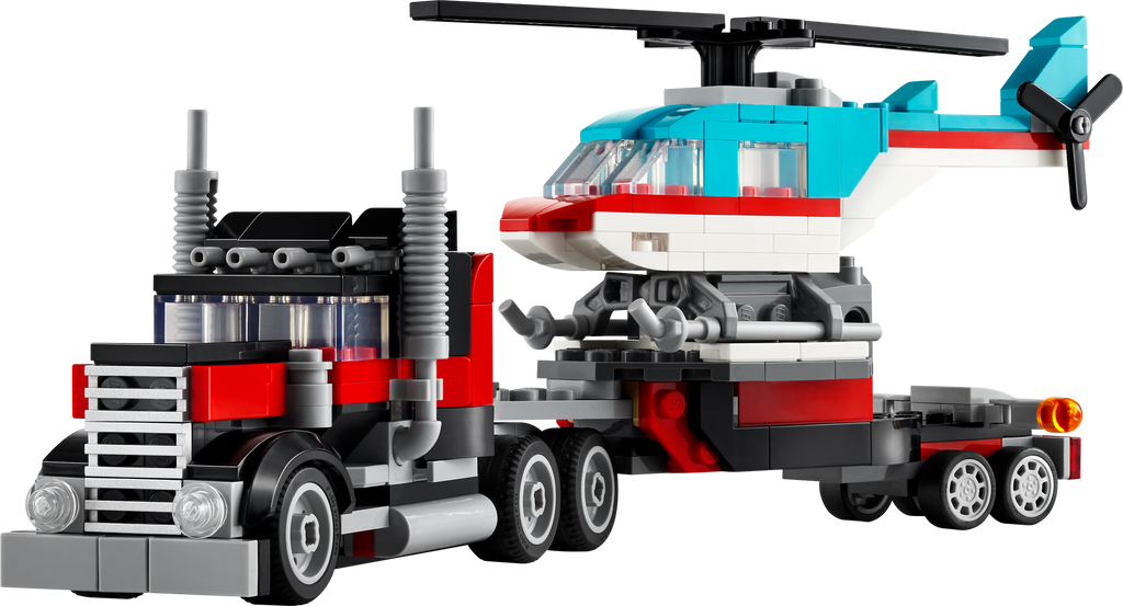 31146 Flatbed Truck with Helicopter product image 3, provided for visual reference and product detail review