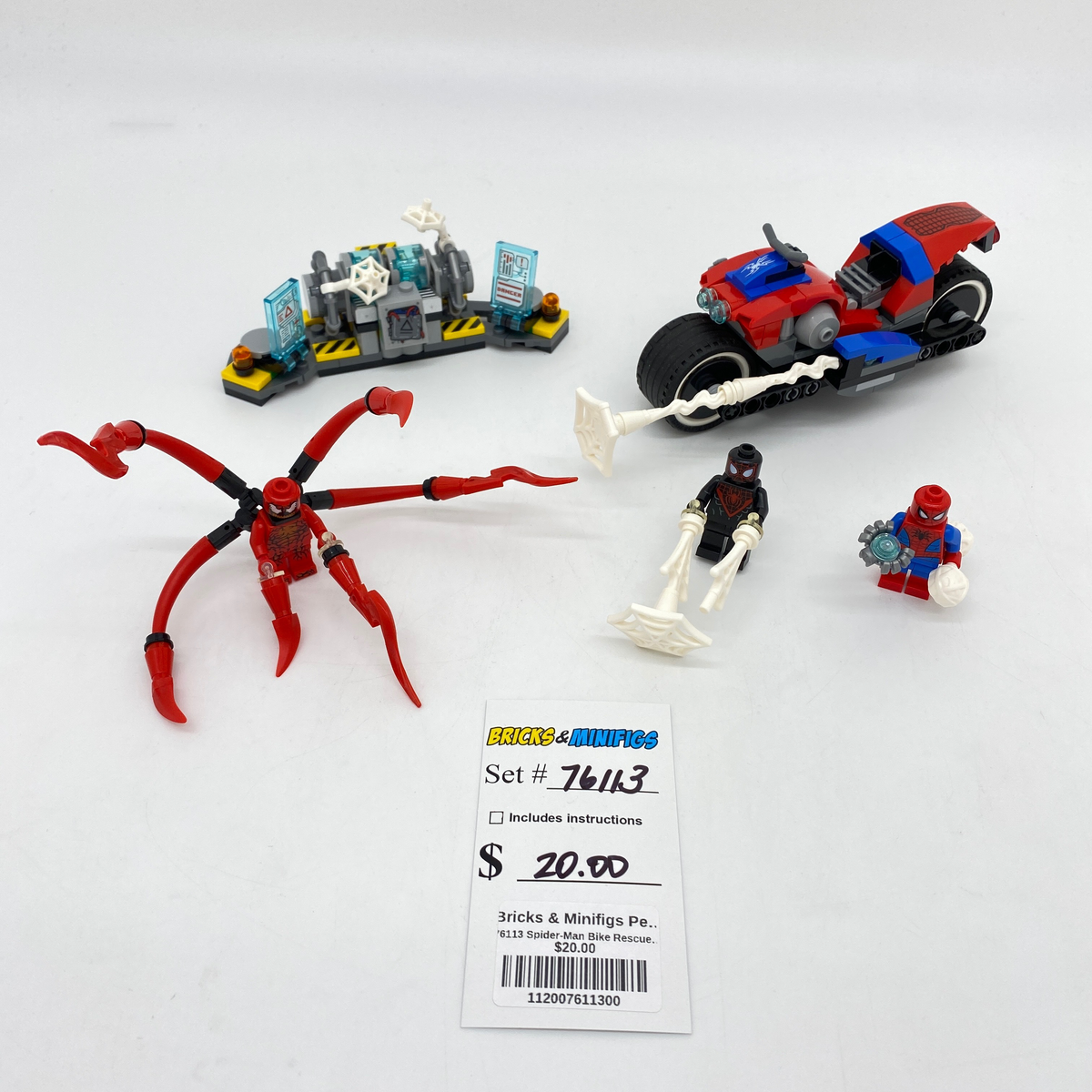 76113 Spider-Man Bike Rescue (U) product image 1, provided for visual reference and product detail review