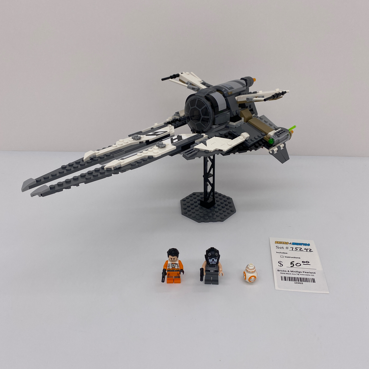 75242 Black Ace TIE Interceptor (U) product image 1, provided for visual reference and product detail review