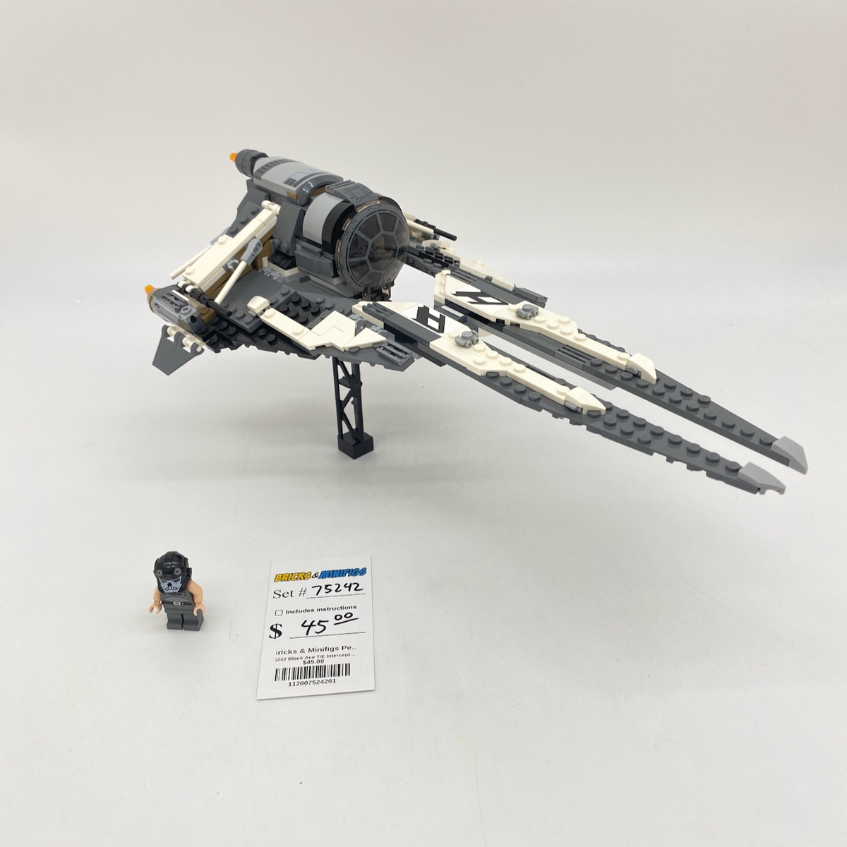 75242 Black Ace TIE Interceptor (U1) product image 1, provided for visual reference and product detail review