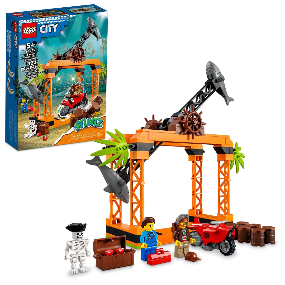 60342 The Shark Attack Stunt Challenge product image 1, provided for visual reference and product detail review