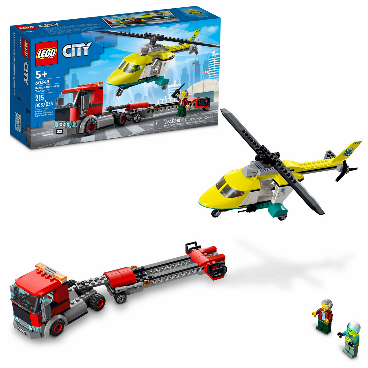 60343 Rescue Helicopter Transport product image 1, provided for visual reference and product detail review