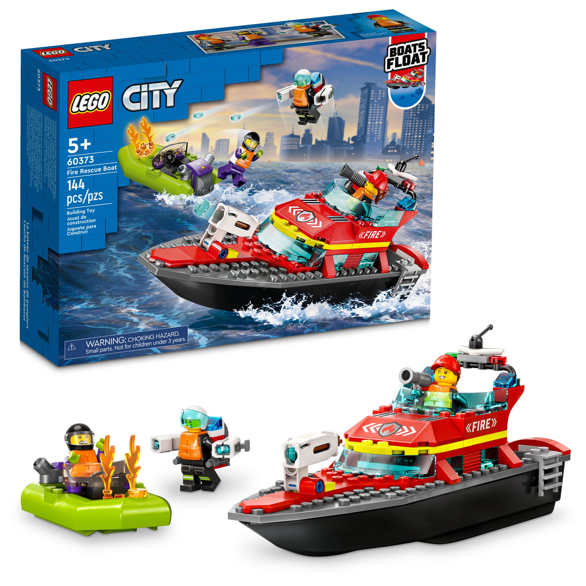 60373 Fire Rescue Boat product image 1, provided for visual reference and product detail review