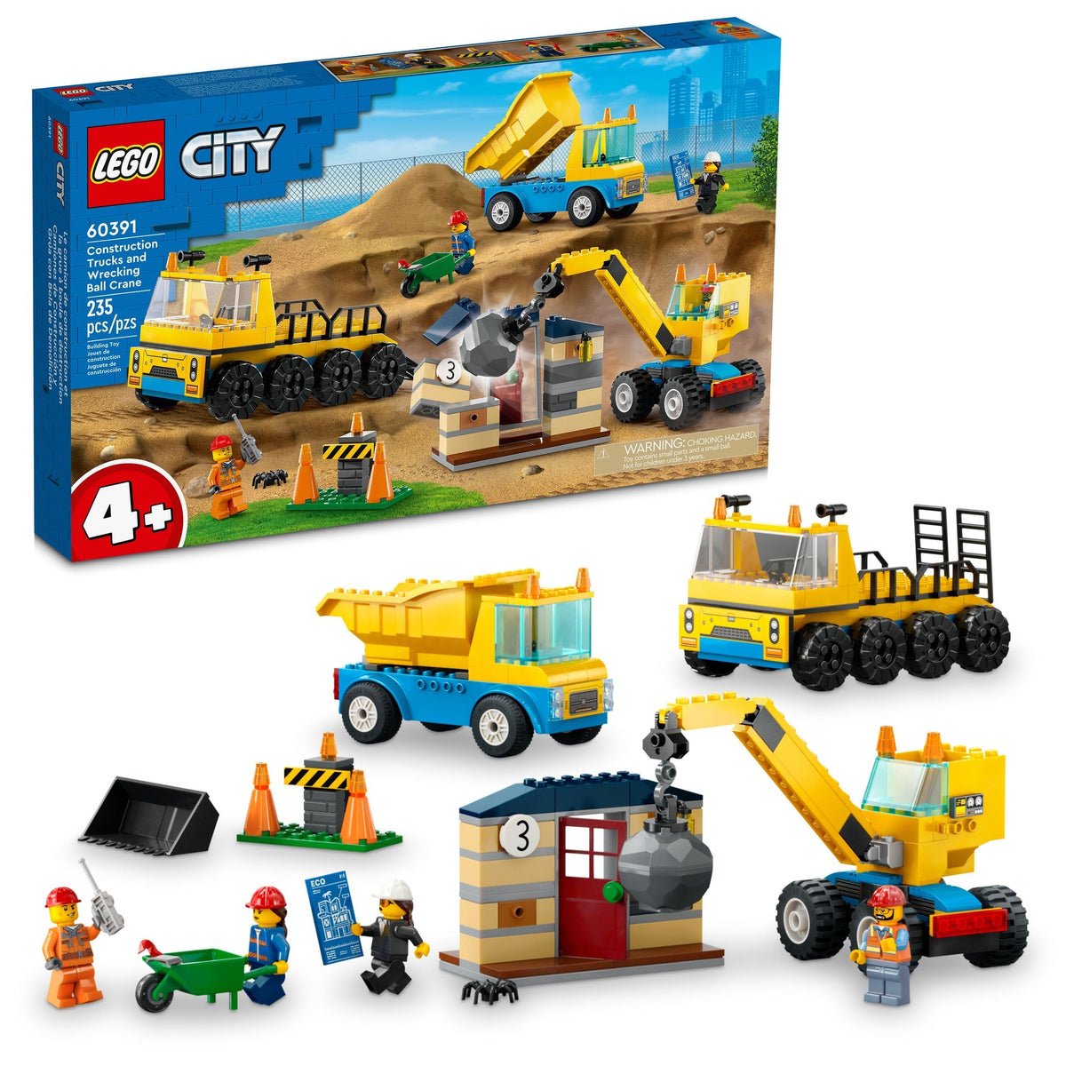 60391 Construction Trucks and Wrecking Ball Cr product image 2, provided for visual reference and product detail review