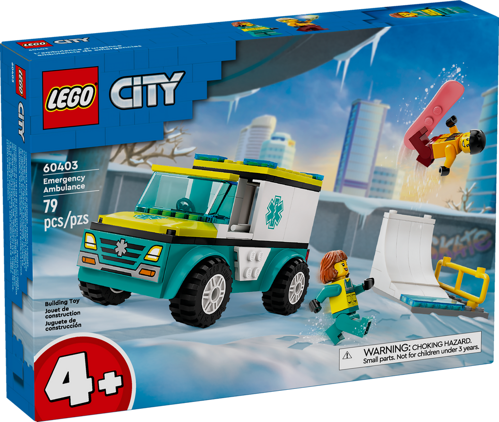 60403 Emergency Ambulance and Snowboarder product image 2, provided for visual reference and product detail review