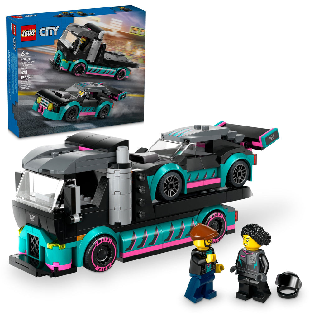 60406 Race Car and Car Carrier Truck product image 1, provided for visual reference and product detail review