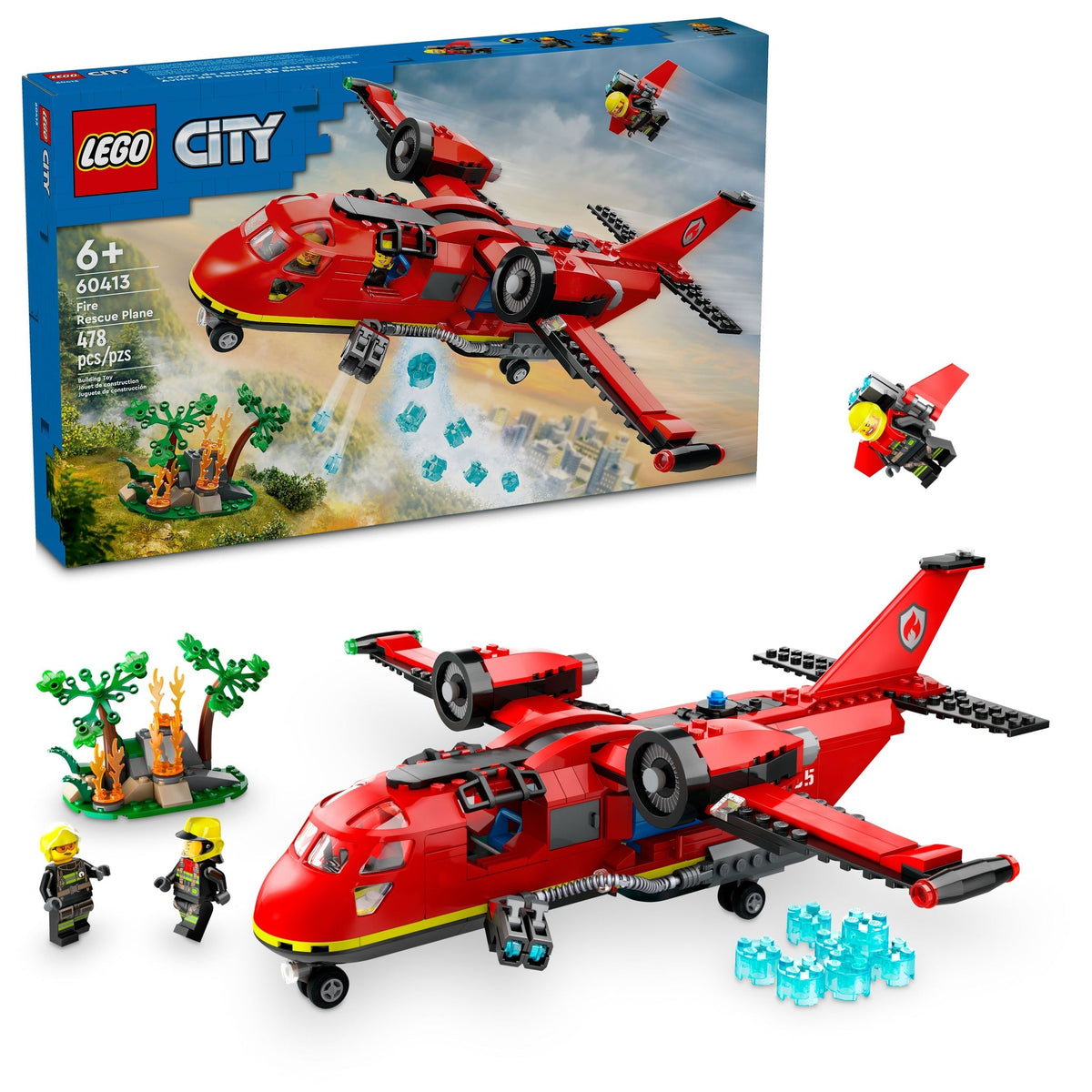 60413 Fire Rescue Plane product image 1, provided for visual reference and product detail review