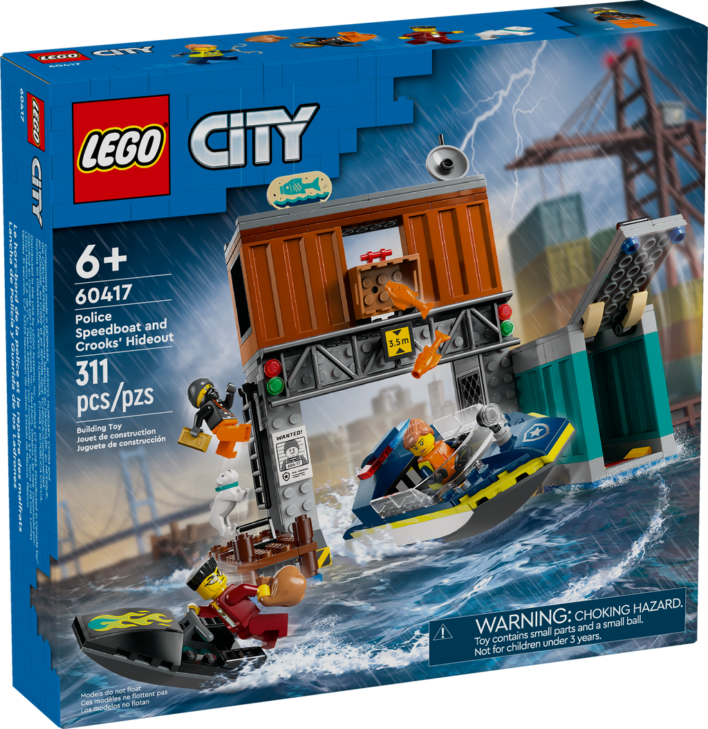 60417 Police Speedboat and Crooks' Hideout product image 2, provided for visual reference and product detail review