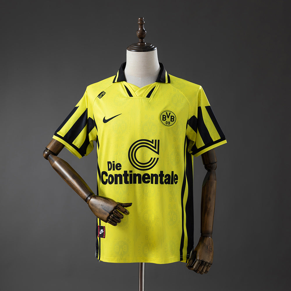 Dortmund Home Jersey 1996-97 Retro Football Kit Soccer