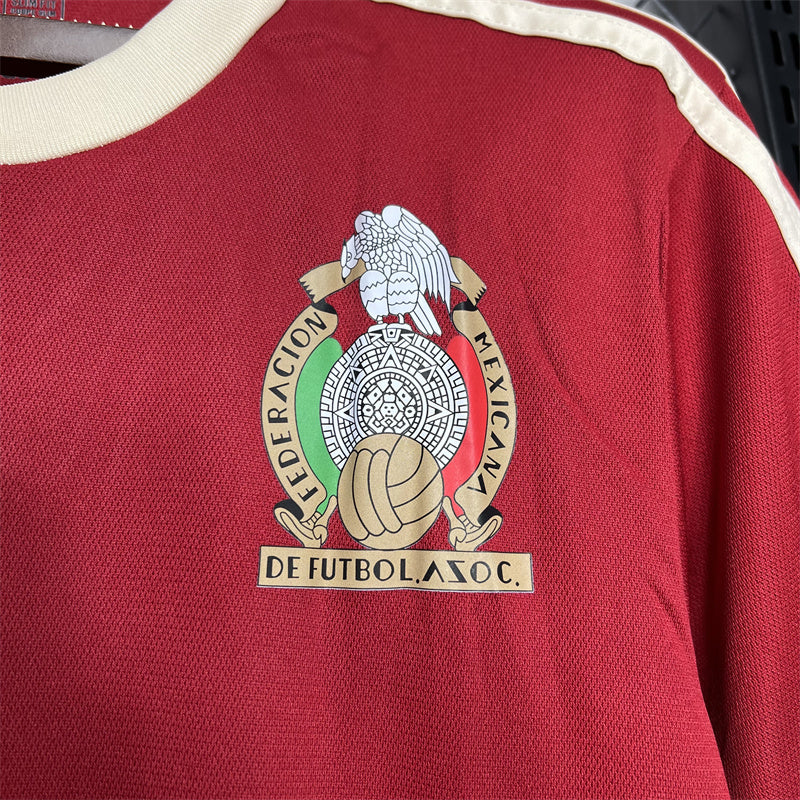 Retro Mexico Red Jersey 1985 Football Kit Soccer Shirt product image 5