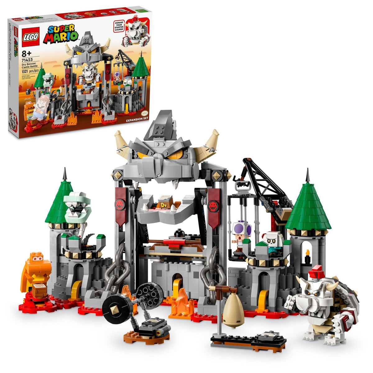 71423 Dry Bowser Castle Battle Expansion Set product image 1, provided for visual reference and product detail review