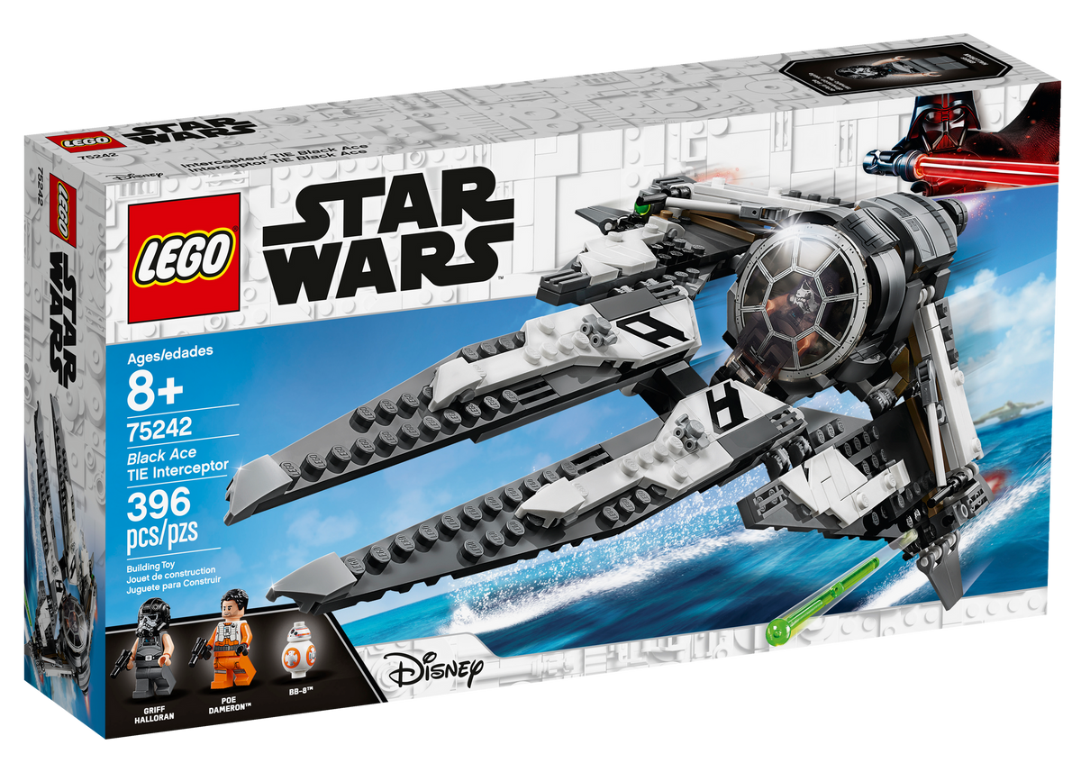 75242 Black Ace TIE Interceptor product image 2, provided for visual reference and product detail review