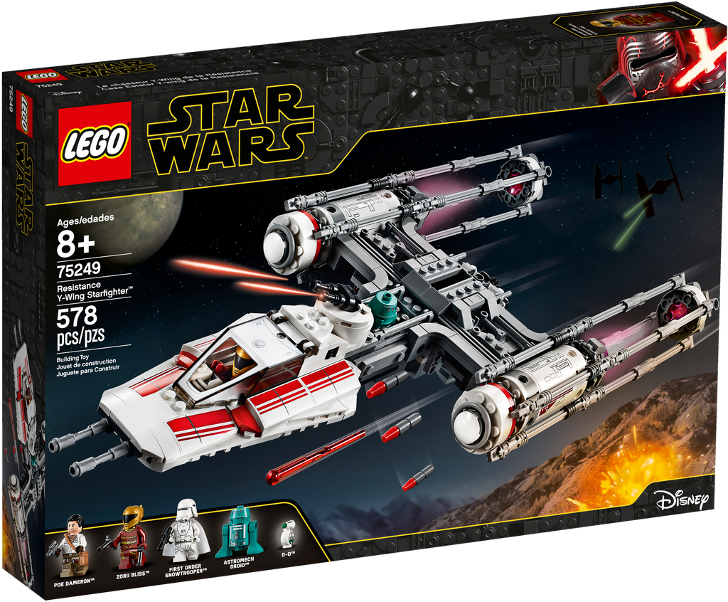 75249 Resistance Y-Wing Starfighter product image 1, provided for visual reference and product detail review
