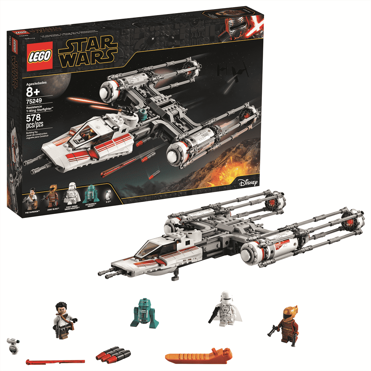 75249 Resistance Y-Wing Starfighter product image 2, provided for visual reference and product detail review