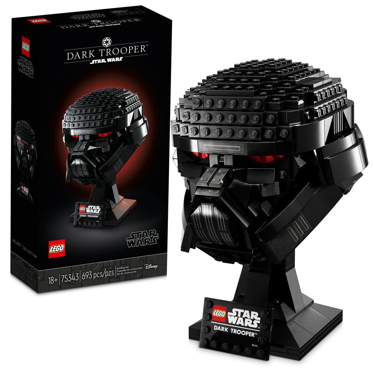 75343 Dark Trooper Helmet* product image 1, provided for visual reference and product detail review