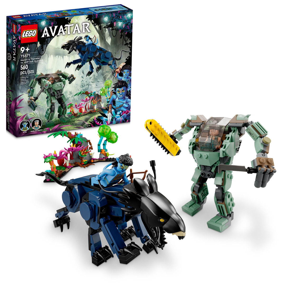 75571 Neytiri & Thanator vs. AMP Suit Quaritch product image 2, provided for visual reference and product detail review