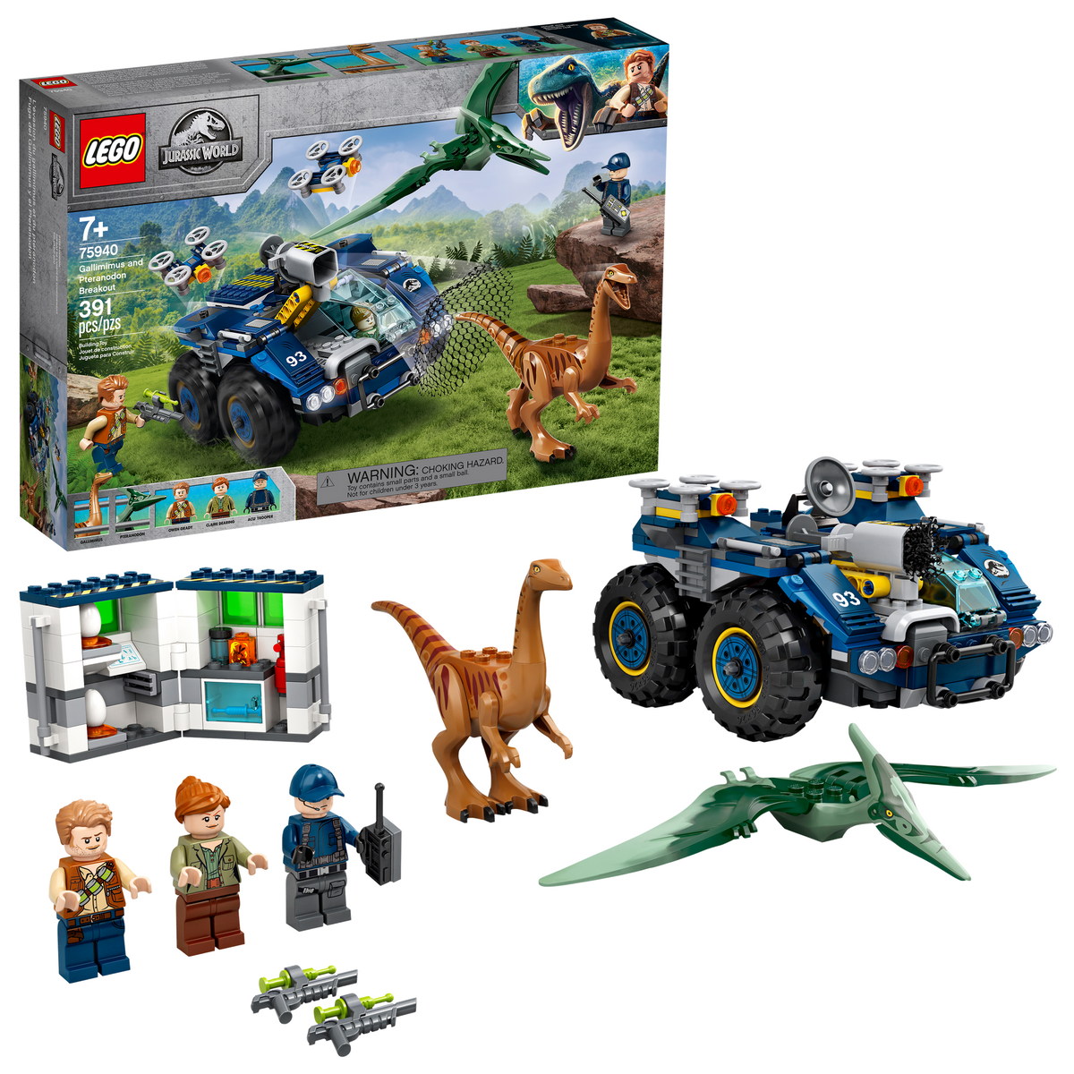 75940 Gallimimus and Pteranodon Breakout product image 1, provided for visual reference and product detail review