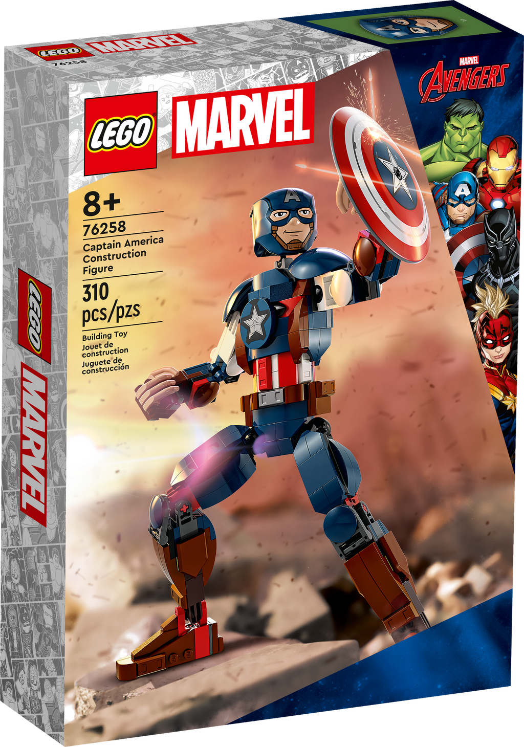 76258 Captain America Construction Figure product image 2, provided for visual reference and product detail review