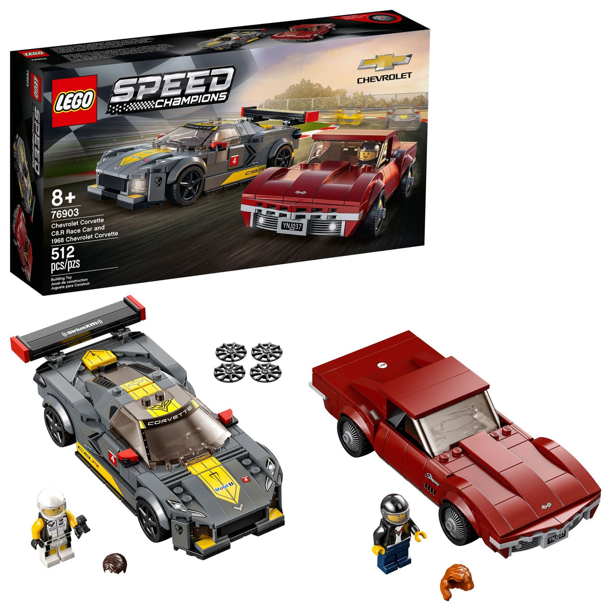 76903 Chevrolet Corvette C8.R Race Car and 1968 Chevrolet Corvette* product image 1, provided for visual reference and