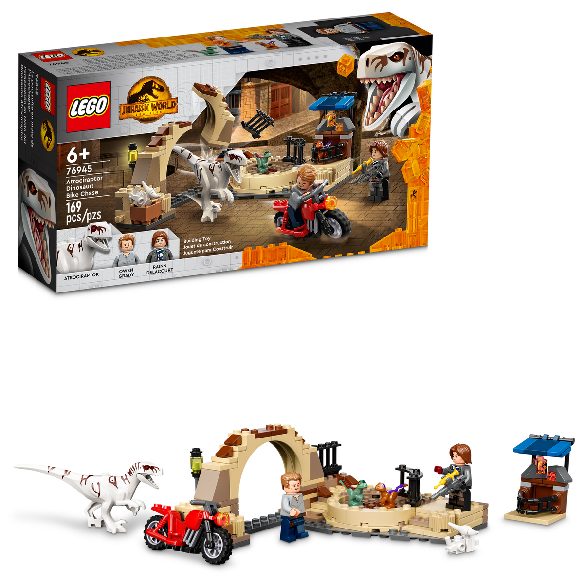 76945 Atrociraptor Dinosaur: Bike Chase* product image 1, provided for visual reference and product detail review