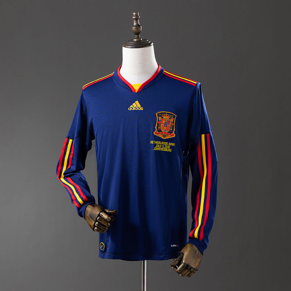 Spain Jersey 2010 Away Retro Football Kit Long Sleeves product image 1