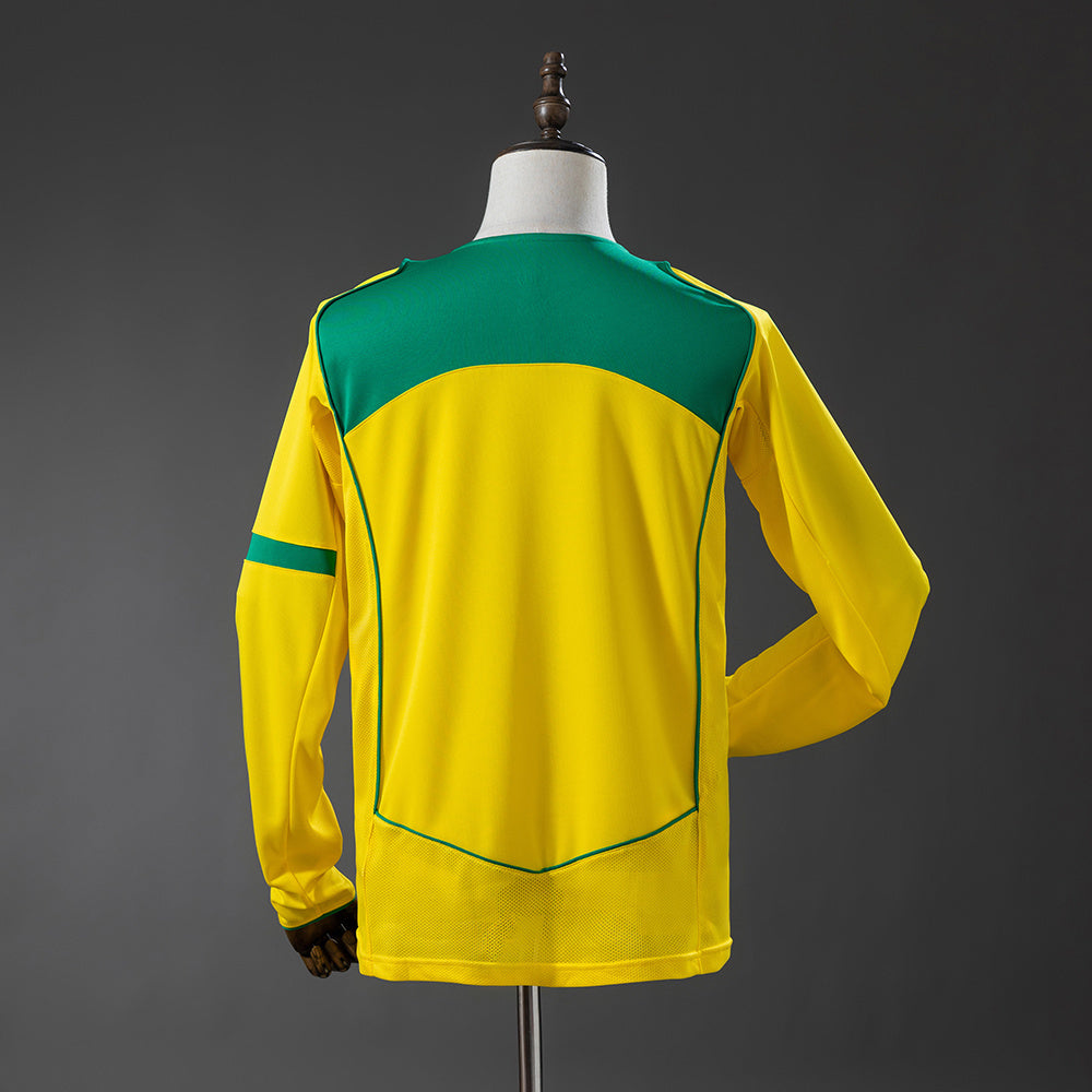 Brazil Jersey 2004 Home Retro Football Kit Long Sleeves product image 2
