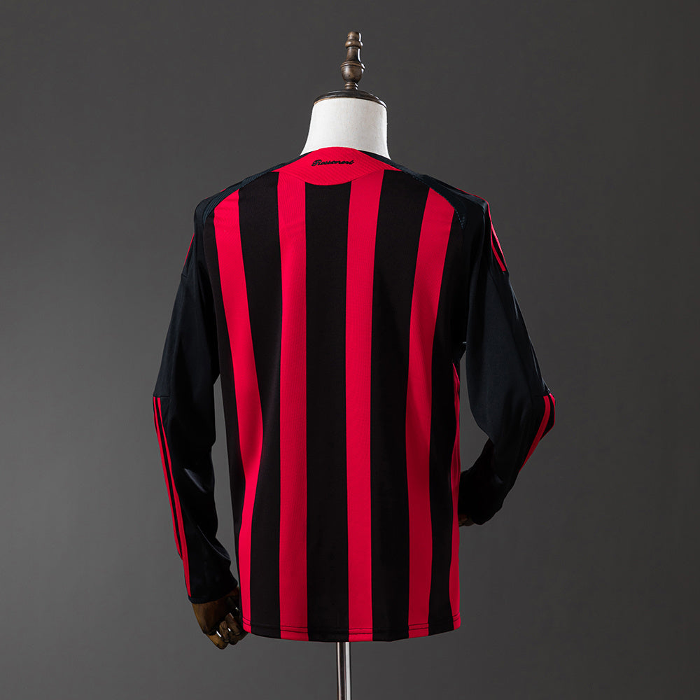 AC Milan Jersey 2008-09 Home Retro Football Kit Long Sleeves product image 2
