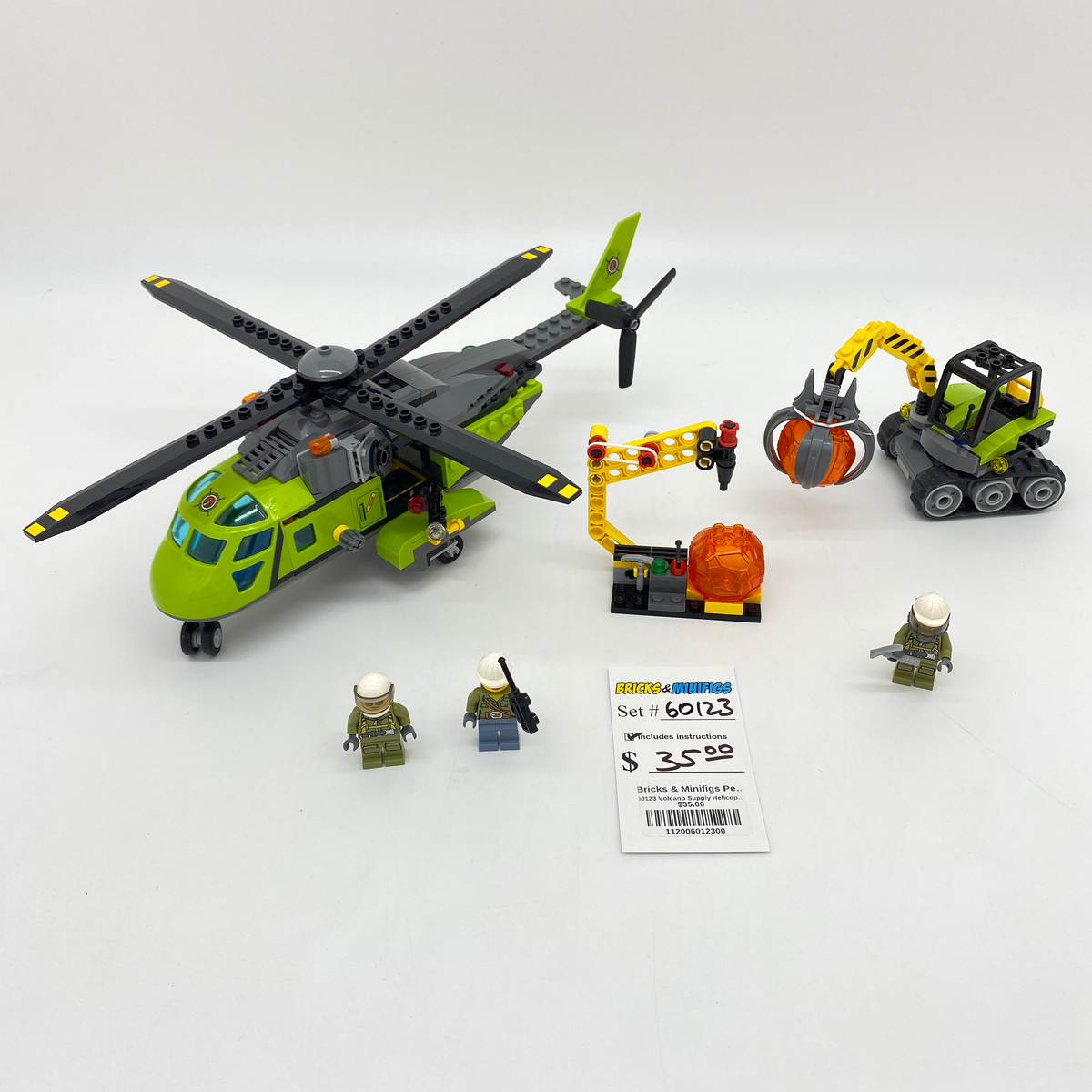 60123 Volcano Supply Helicopter (U) product image 1, provided for visual reference and product detail review