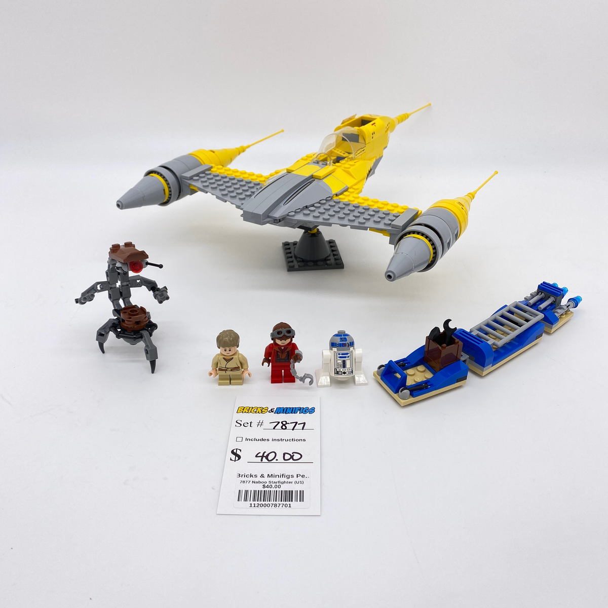 7877 Naboo Starfighter (U1) product image 1, provided for visual reference and product detail review