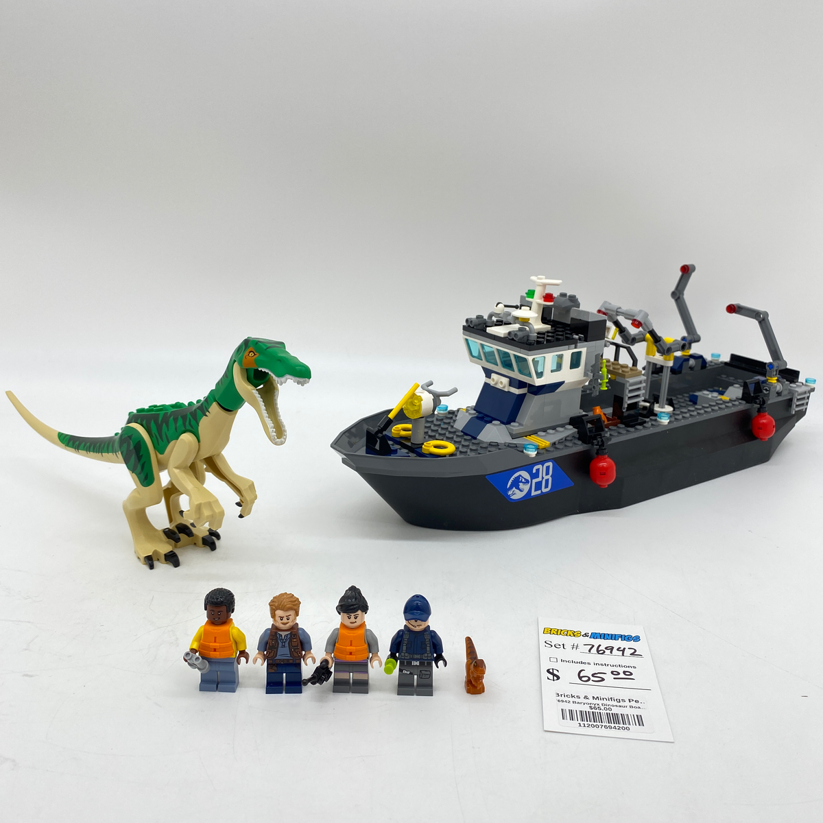 76942 Baryonyx Dinosaur Boat Escape (U) product image 1, provided for visual reference and product detail review
