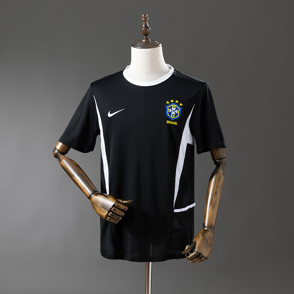 Brazil Jersey 2002 Black Retro Football Kit product image 1