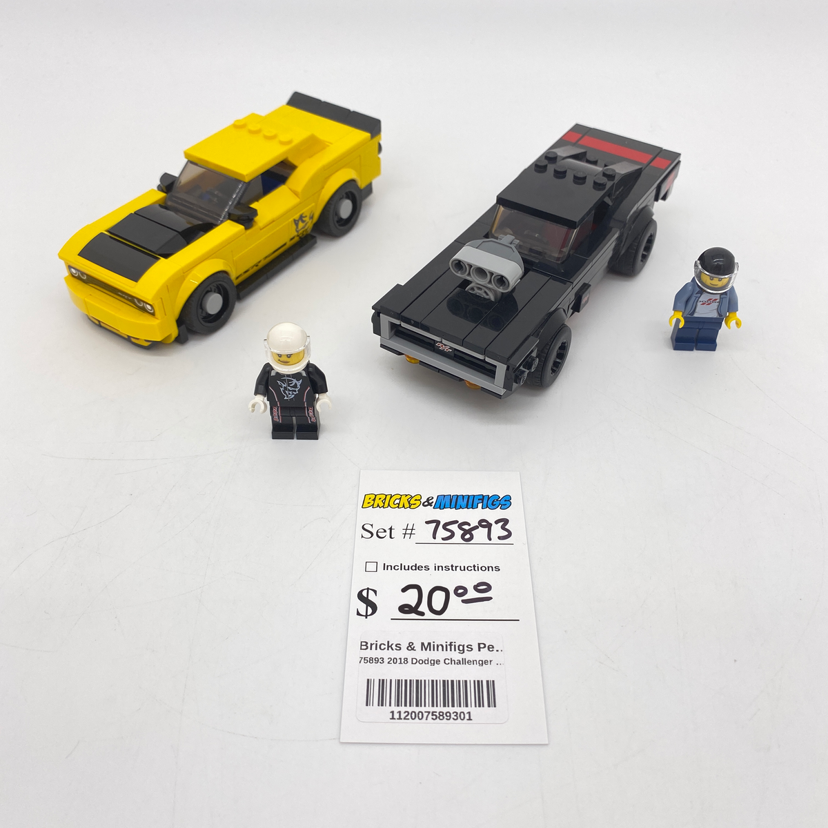 75893 2018 Dodge Challenger SRT Demon and 1970 Dodge Charger R/T (U1) product image 1, provided for visual reference and