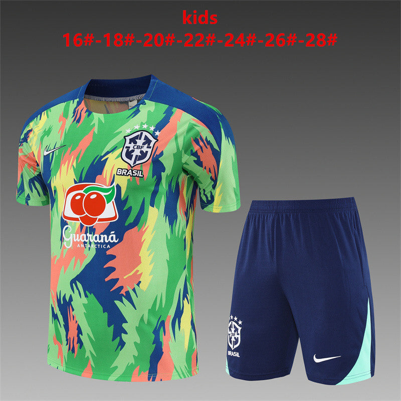 Kids Brazil Training Tracksuits 25/26 Football Kit Soccer product image 1
