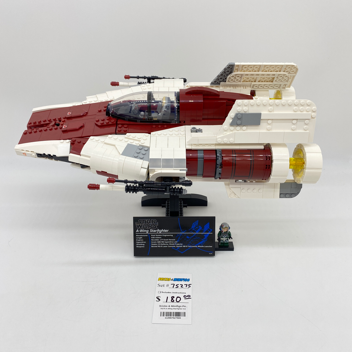 75275 A-Wing Starfighter (U) product image 1, provided for visual reference and product detail review