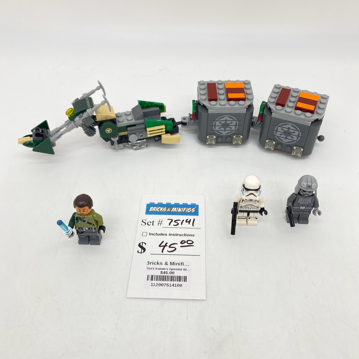 75141 Kanan's Speeder Bike (U) product image 1, provided for visual reference and product detail review