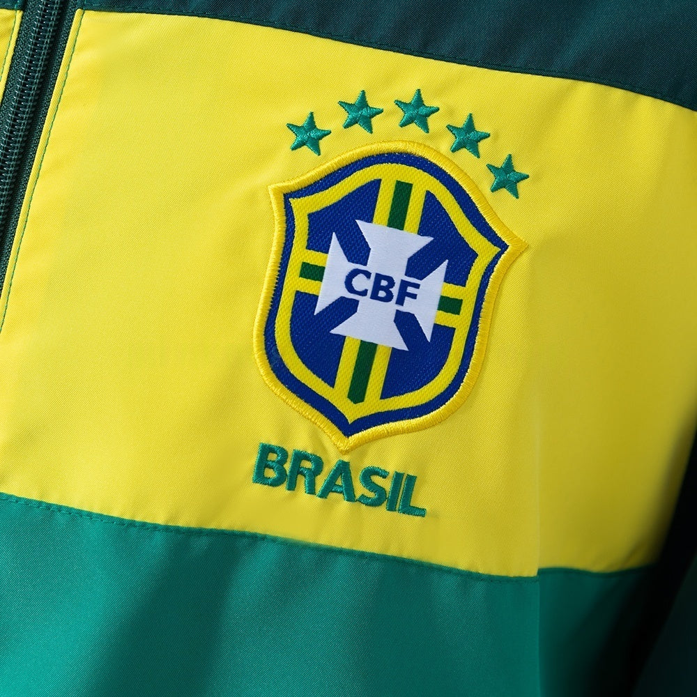 Brazil Windbreaker 2010 Green Football Soccer Jacket product image 8